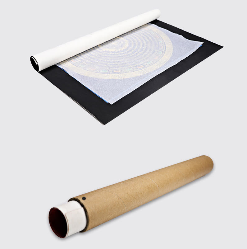 Buddha Stones Tibetan Thangka Painting Om Mani Padme Hum Scripture Handmade Decoration(Random Style)