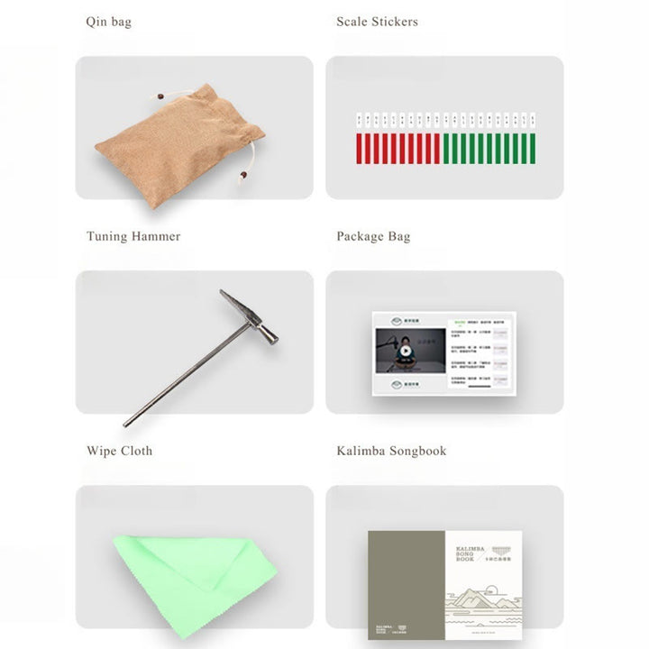 Buddha Stones Kalimba 17/21 Keys Thumb Piano Beech Wood Pink Cherry Portable Finger Piano