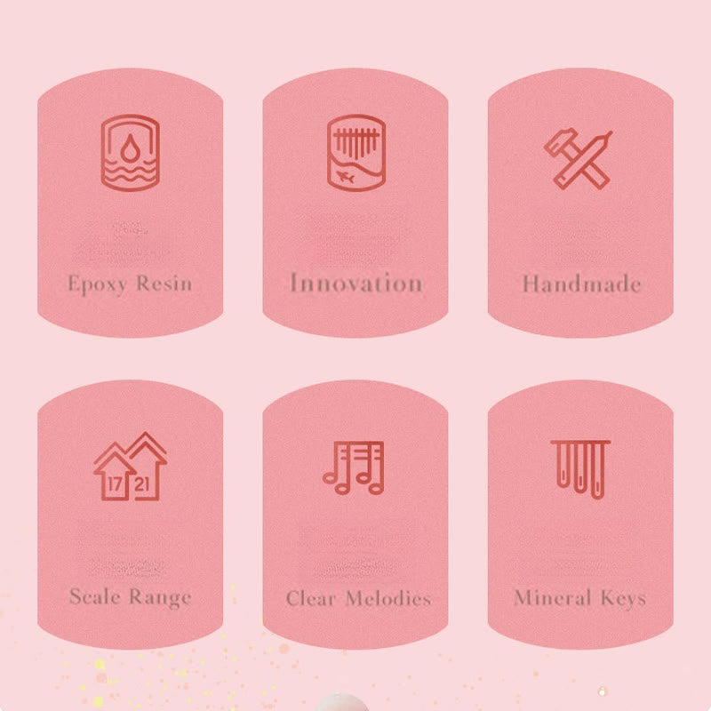 Buddha Stones Kalimba 17/21 Keys Thumb Piano Beech Wood Pink Cherry Portable Finger Piano