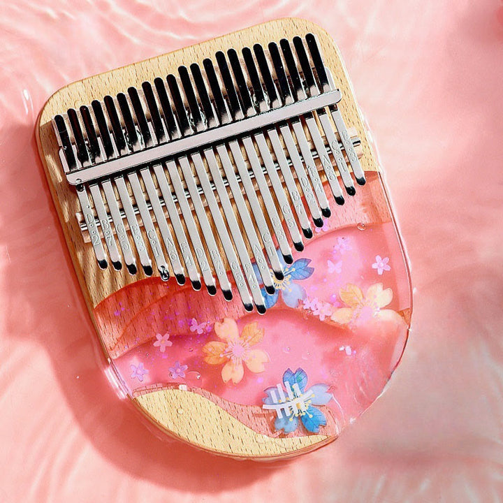 Buddha Stones Kalimba 17/21 Keys Thumb Piano Beech Wood Pink Cherry Portable Finger Piano