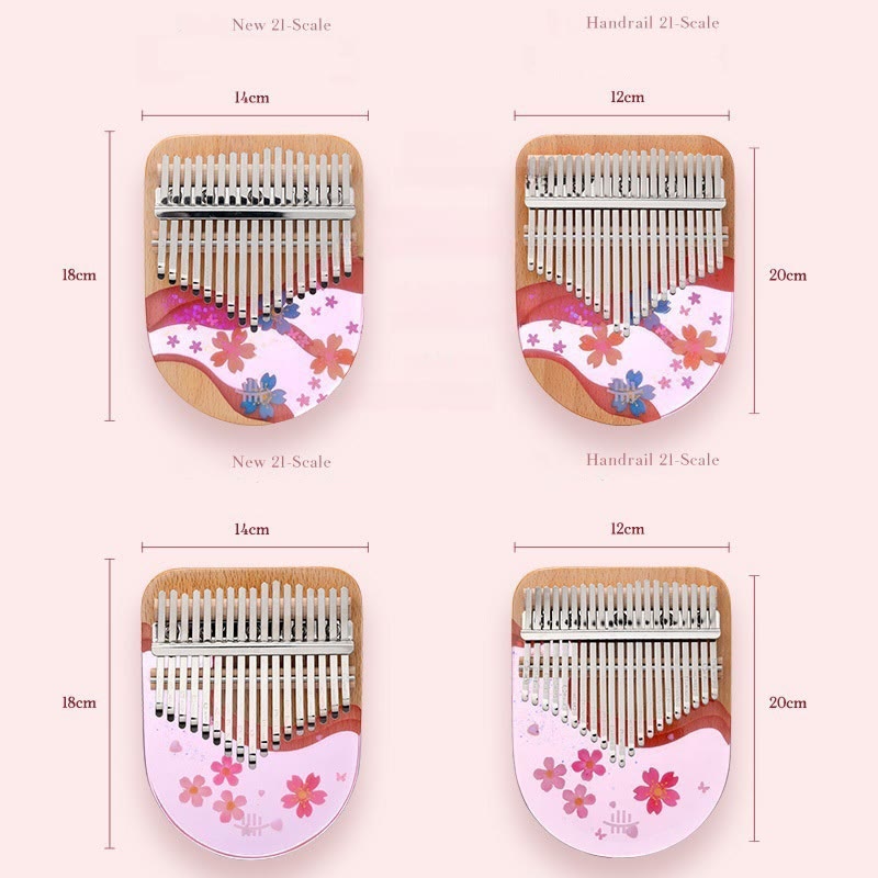 Buddha Stones Kalimba 17/21 Keys Thumb Piano Beech Wood Pink Cherry Portable Finger Piano