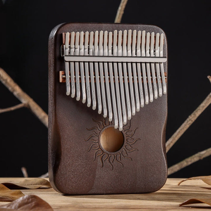 Buddha Stones Kalimba 17/21 Keys Thumb Piano Sun Pattern Maple Wood Beginners Portable Finger Piano