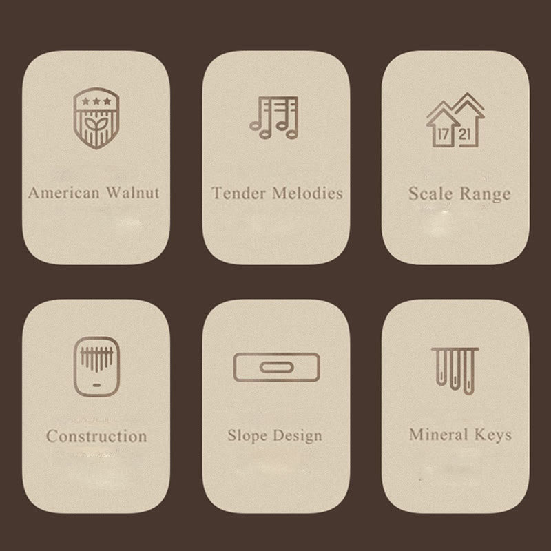 Buddha Stones 21 Keys Kalimba Thumb Piano Walnut Portable Finger Piano