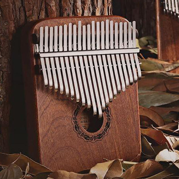 Buddha Stones 21 Keys Kalimba Thumb Piano Yellow Sandalwood Portable Finger Piano