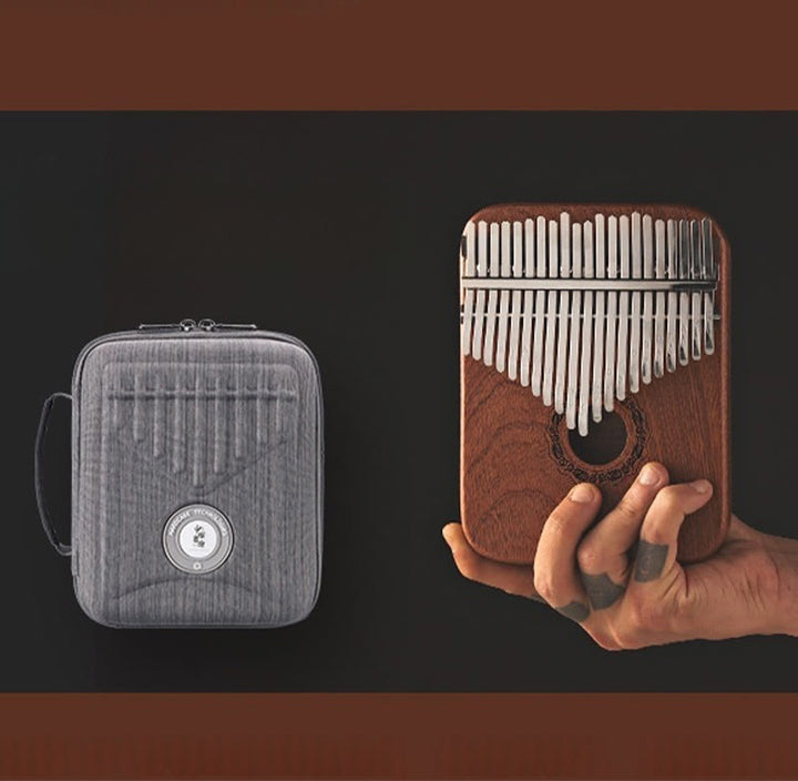 Buddha Stones 21 Keys Kalimba Thumb Piano Yellow Sandalwood Portable Finger Piano