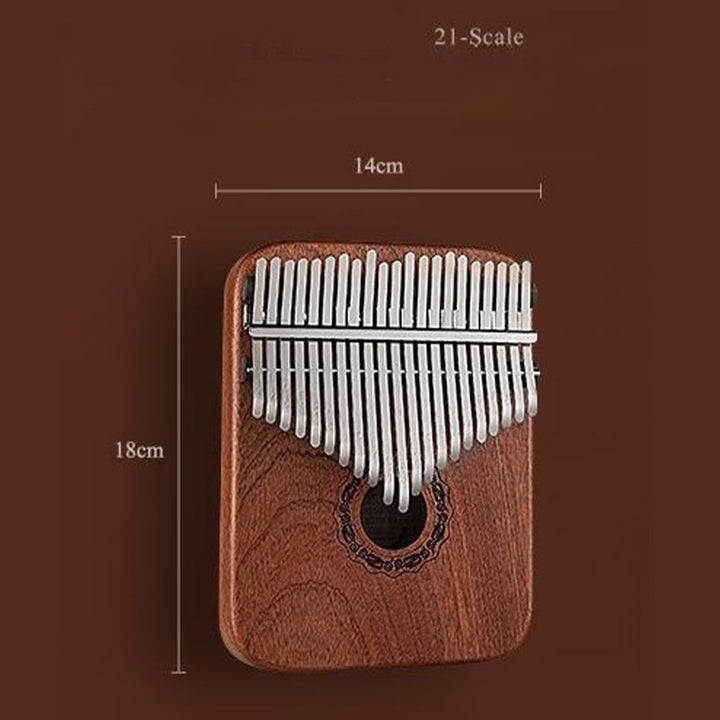 Buddha Stones 21 Keys Kalimba Thumb Piano Yellow Sandalwood Portable Finger Piano