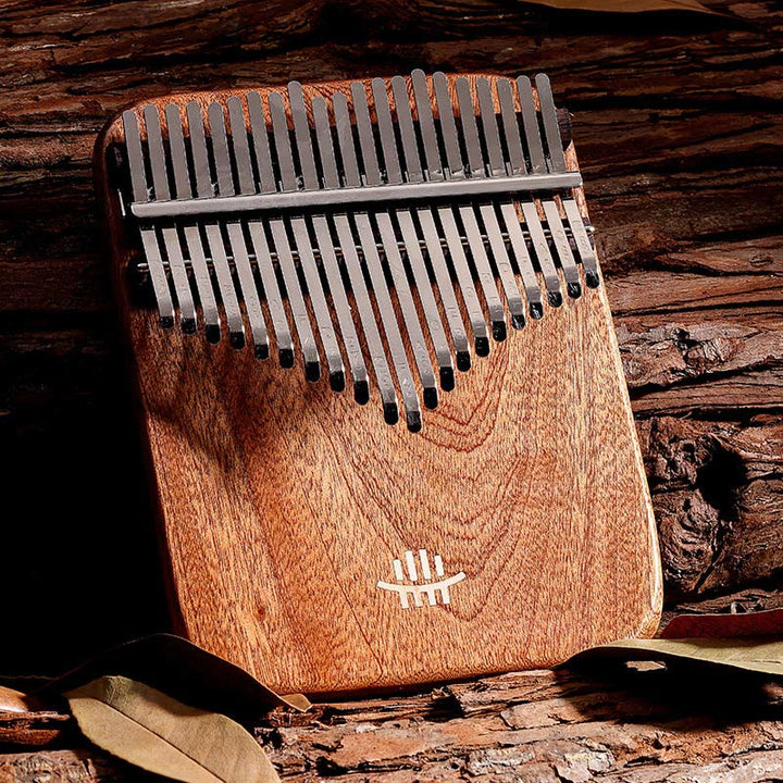 Buddha Stones 21 Keys Kalimba Thumb Piano Yellow Sandalwood Retro Portable Finger Piano
