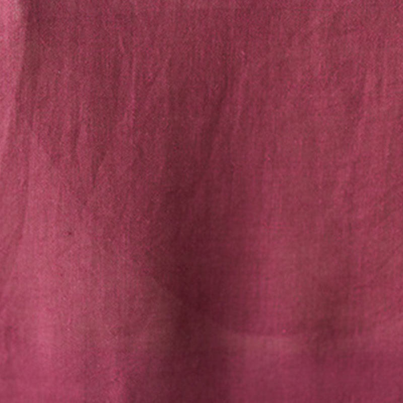 Buddha Stones Casual 2pcs Plain Three Quarter Sleeve Slanted Collar Shirt Top Skirt With Pockets Meditation Zen Tai Chi Clothing Women's Set - image 12