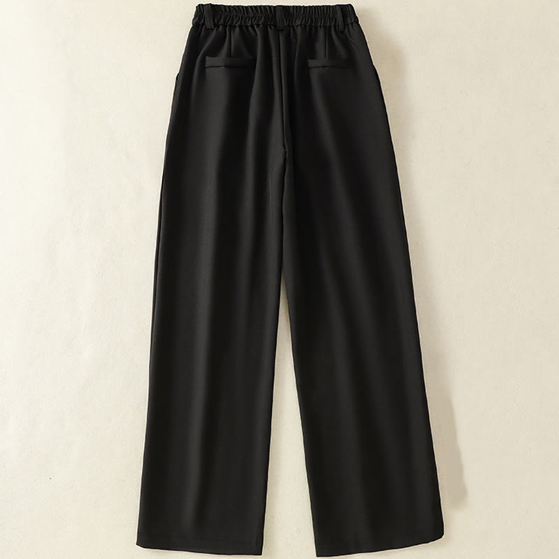 Buddha Stones Vintage Elastic Waistband Design Drawstring Women's Cotton Pants With Pockets - image 9