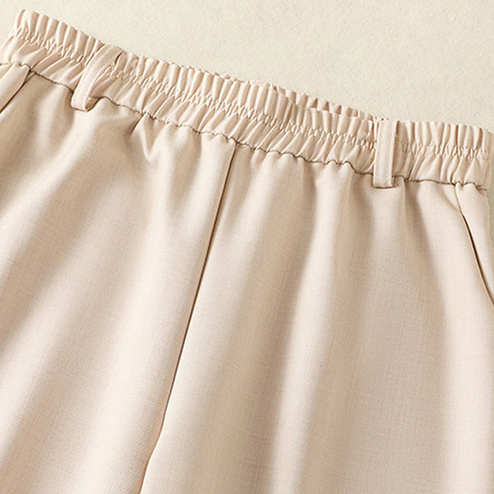 Buddha Stones Vintage Elastic Waistband Design Drawstring Women's Cotton Pants With Pockets - image 3