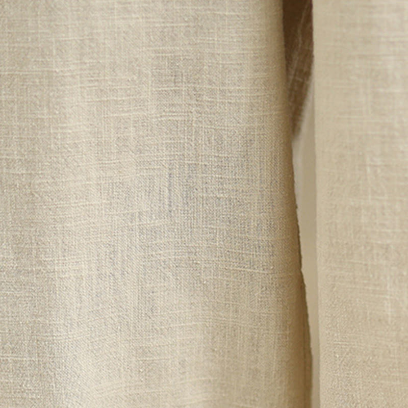 Buddha Stones Casual Daily Plain Simple Design Women's Cotton Linen Harem Pants With Pockets