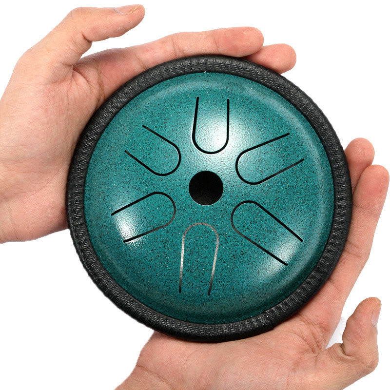 Buddha Stones Steel Tongue Drum Sound Healing Meditation Yoga Drum Kit 6 Note 5.5 Inch
