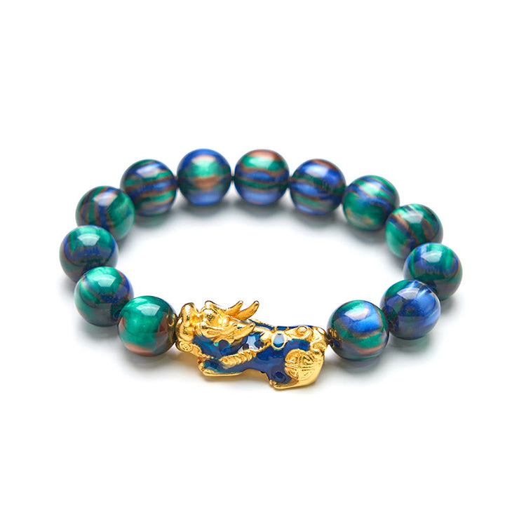 Buddha Stones Colorful Sea Willow Color Change PiXiu Positive HealingĀ Bracelet - image 12