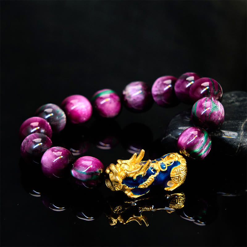 Buddha Stones Colorful Sea Willow Color Change PiXiu Positive HealingĀ Bracelet - image 6