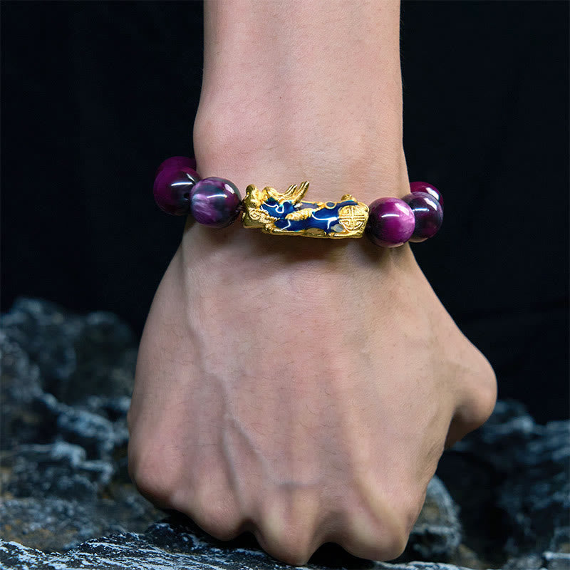 Buddha Stones Colorful Sea Willow Color Change PiXiu Positive HealingĀ Bracelet - image 8