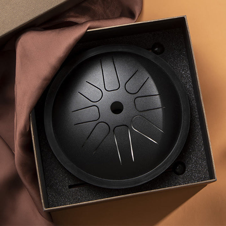 Buddha Stones Steel Tongue Drum Sound Healing Yoga Meditation Drum Kit 8 Note 6 Inch Percussion Instrument