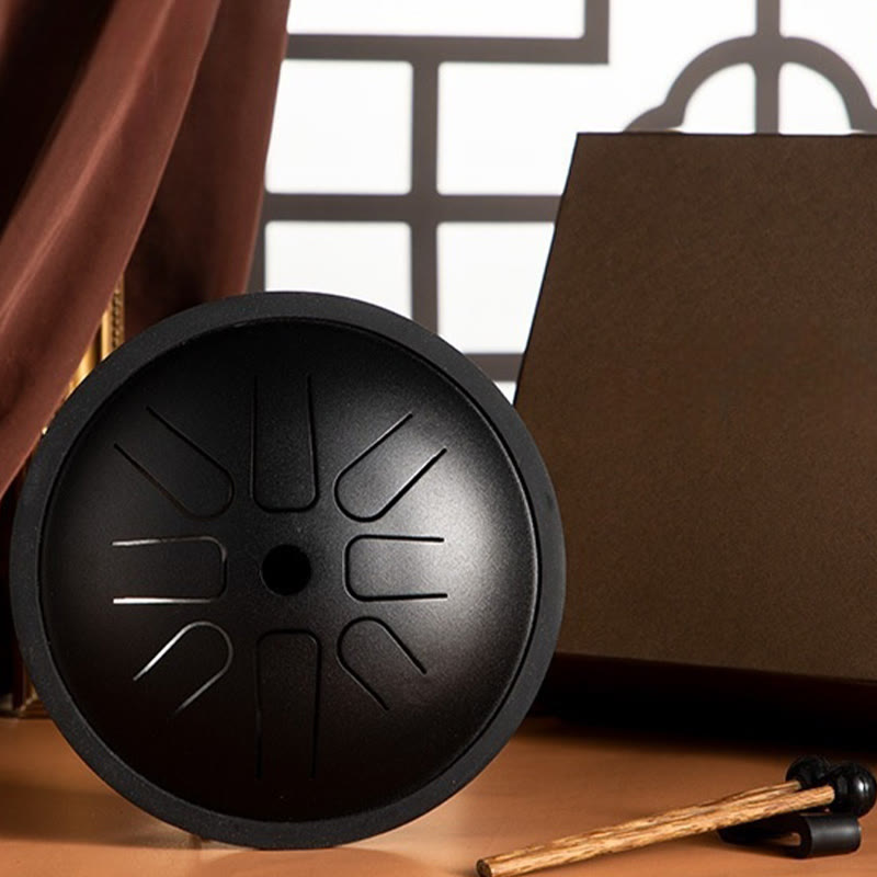 Buddha Stones Steel Tongue Drum Sound Healing Yoga Meditation Drum Kit 8 Note 6 Inch Percussion Instrument