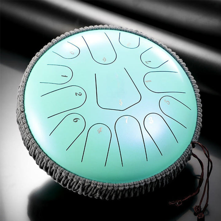 Buddha Stones Steel Tongue Drum Sound Healing Meditation Drum Kit 13 Note 12 Inch Percussion Instrument