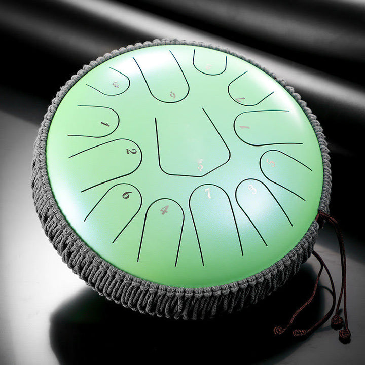 Buddha Stones Steel Tongue Drum Sound Healing Meditation Drum Kit 13 Note 12 Inch Percussion Instrument