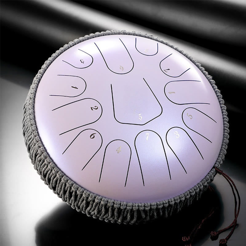 Buddha Stones Steel Tongue Drum Sound Healing Meditation Drum Kit 13 Note 12 Inch Percussion Instrument
