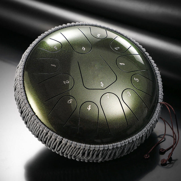 Buddha Stones Steel Tongue Drum Sound Healing Meditation Drum Kit 13 Note 12 Inch Percussion Instrument