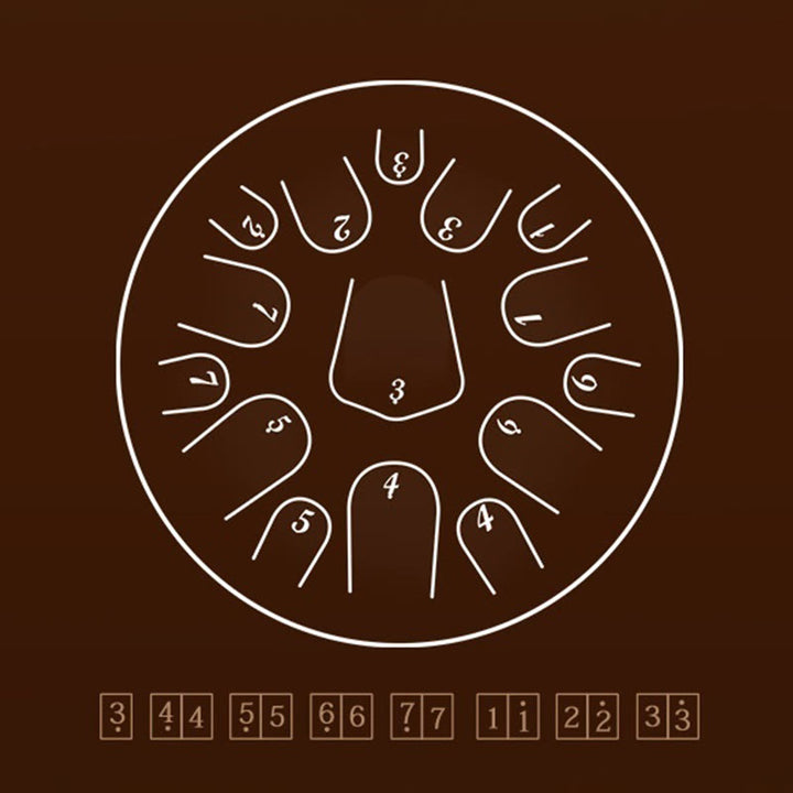 Buddha Stones Steel Tongue Drum Sound Healing Meditation Drum Kit 13 Note 12 Inch Percussion Instrument