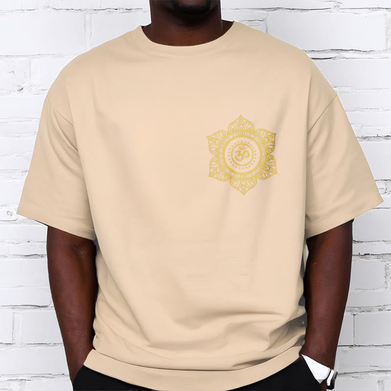 Buddha Stones Golden Mandala OM Pattern Tee T-shirt - image 12