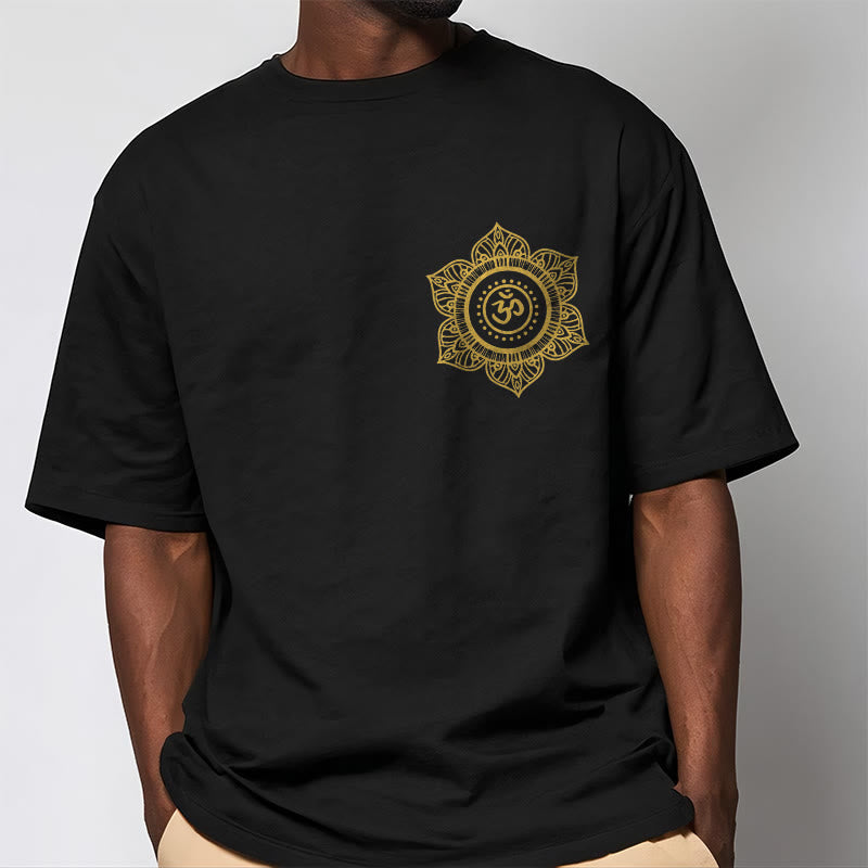Buddha Stones Golden Mandala OM Pattern Tee T-shirt - image 5