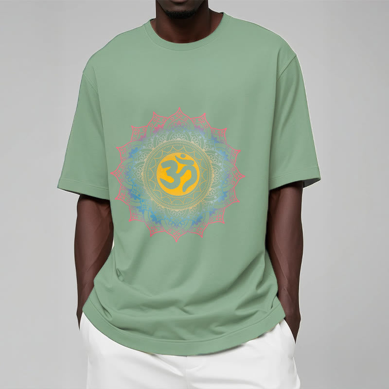 Buddha Stones Color Gradient Mandala OM Pattern Tee T-shirt - image 16