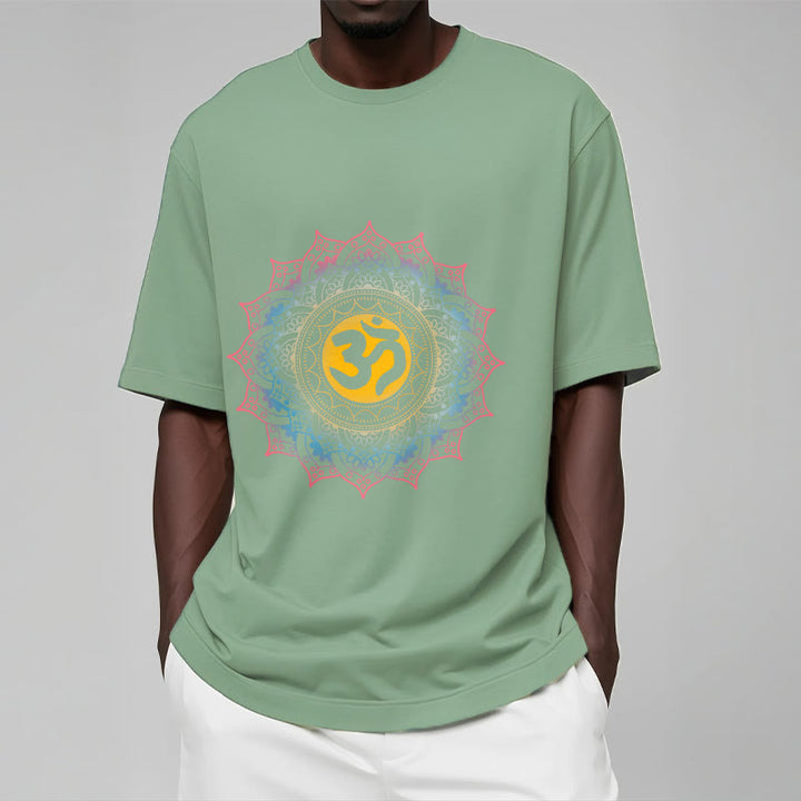 Buddha Stones Color Gradient Mandala OM Pattern Tee T-shirt - image 16