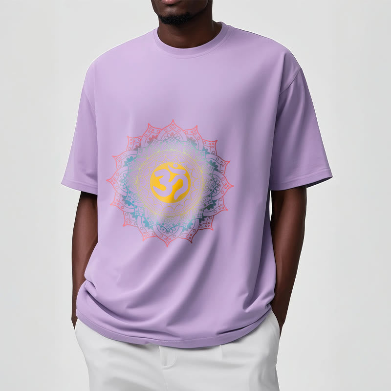 Buddha Stones Color Gradient Mandala OM Pattern Tee T-shirt - image 18