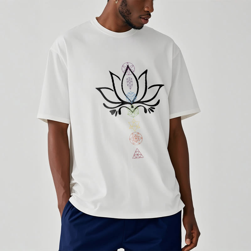 Buddha Stones Lotus Sacred Geometry Tee T-shirt - image 7