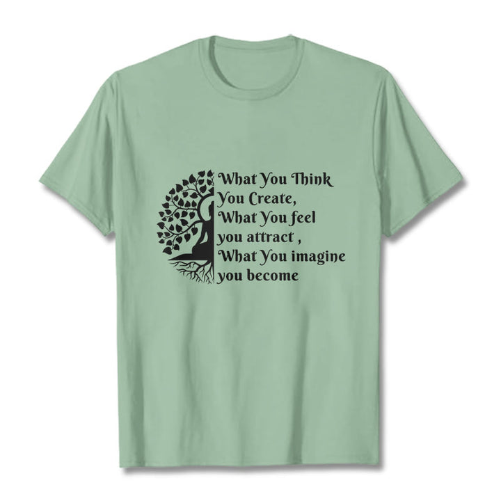 Buddha Stones Half-meditation Buddha Tree Tee T-shirt - PaleGreen - 2XL - image 15