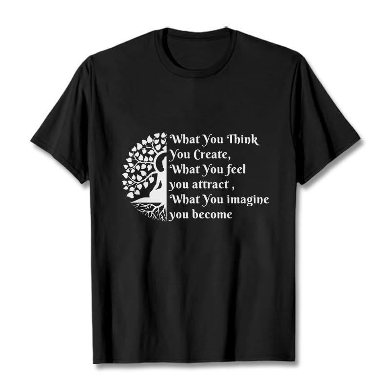 Buddha Stones Half-meditation Buddha Tree Tee T-shirt - Black - 2XL - image 5