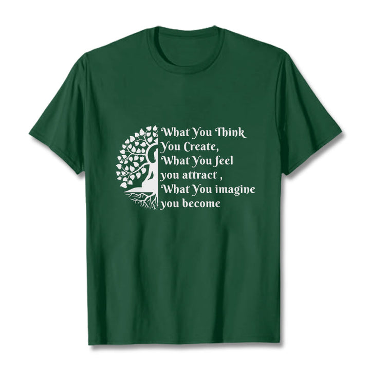 Buddha Stones Half-meditation Buddha Tree Tee T-shirt - ForestGreen - 2XL - image 11