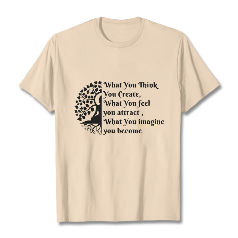 Buddha Stones Half-meditation Buddha Tree Tee T-shirt - Bisque - 2XL - image 9