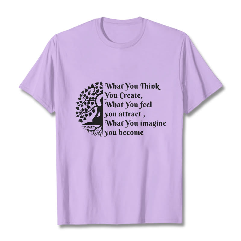 Buddha Stones Half-meditation Buddha Tree Tee T-shirt - Plum - 2XL - image 17