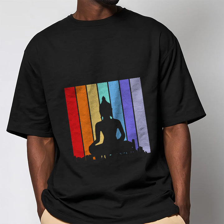 Buddha Stones Meditation Buddha Rainbow Tee T-shirt - image 2