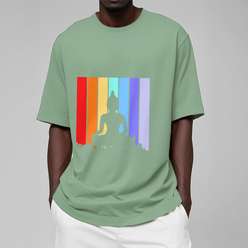 Buddha Stones Meditation Buddha Rainbow Tee T-shirt - image 16