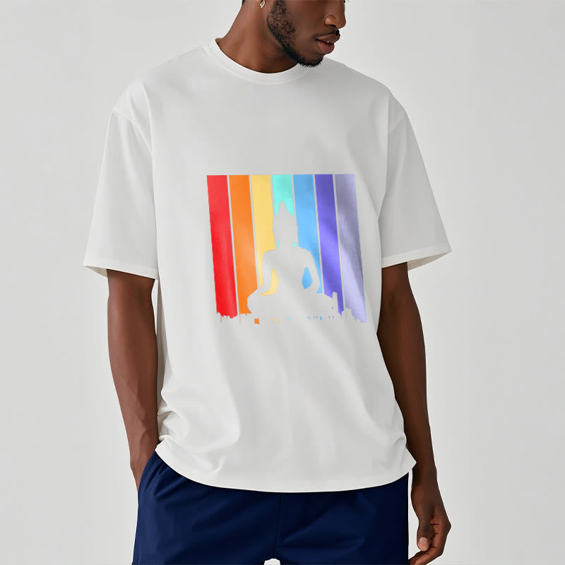 Buddha Stones Meditation Buddha Rainbow Tee T-shirt - image 7