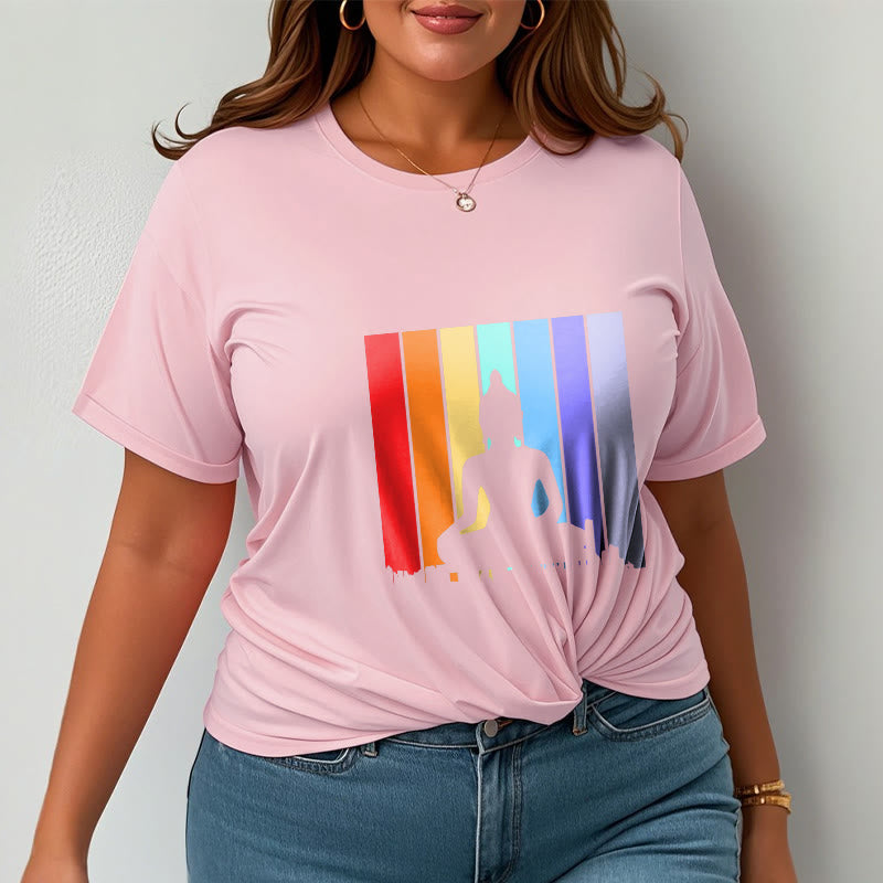 Buddha Stones Meditation Buddha Rainbow Tee T-shirt - image 14