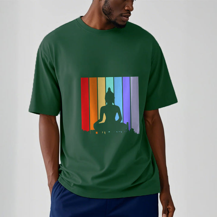 Buddha Stones Meditation Buddha Rainbow Tee T-shirt - image 12