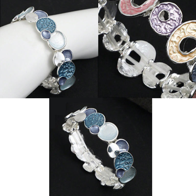 Buddha Stones The Tree Of Life Round Pattern Unity Alloy Elastic Bracelet Bangle - image 10