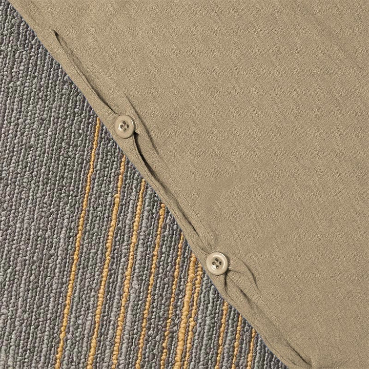 Buddha Stones Casual Pure Color Hollow Button Cuff Design Women's Cotton Linen Pants With Pockets - image 5