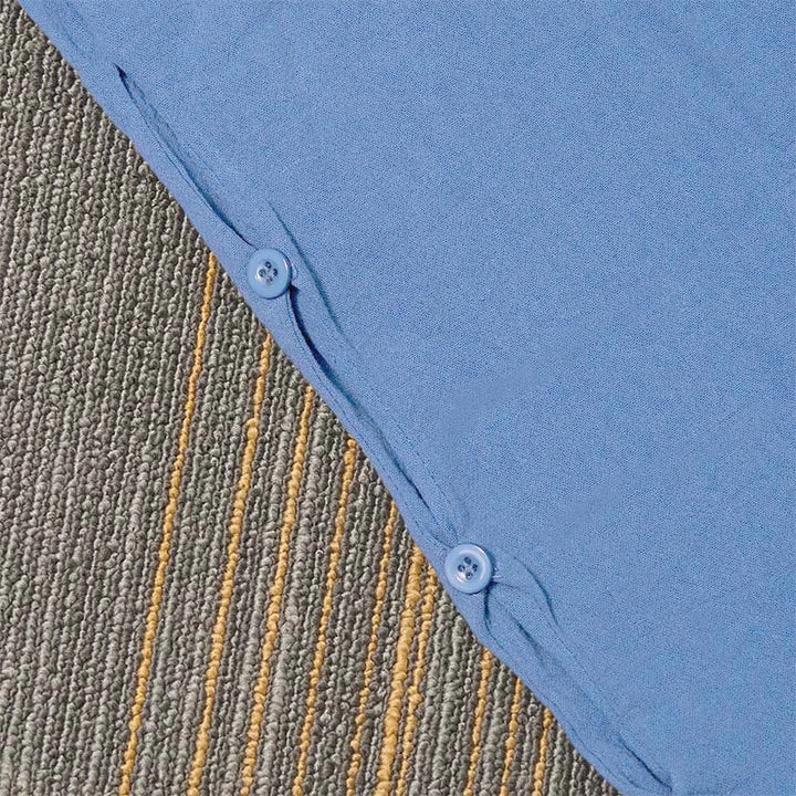 Buddha Stones Casual Pure Color Hollow Button Cuff Design Women's Cotton Linen Pants With Pockets - image 42