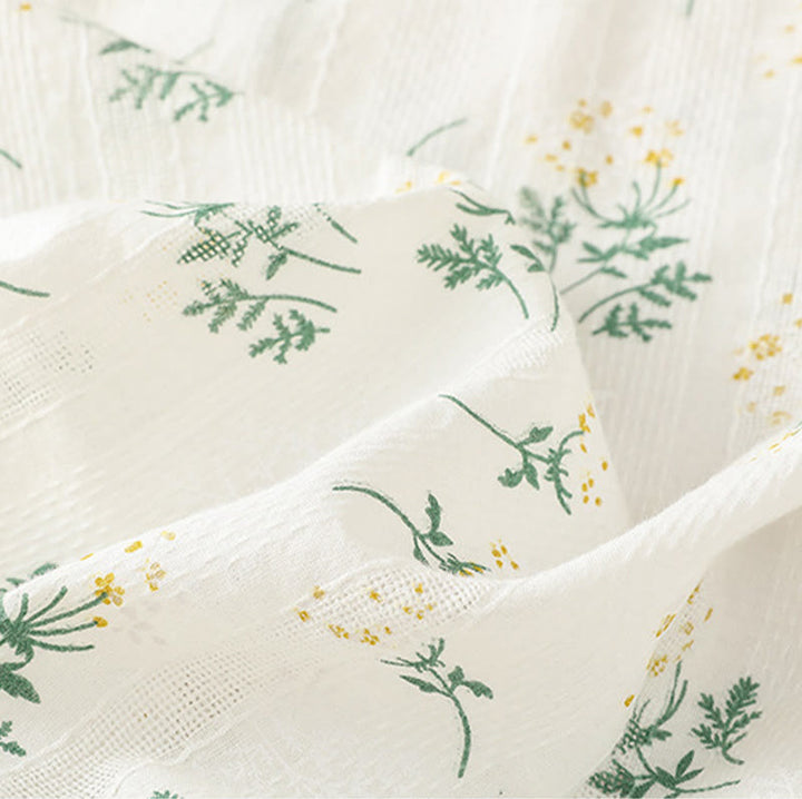 Buddha Stones Retro Printing Floral Plant Pattern Chinese Frog-Button Design Women's Cotton Sleeveless Vest - image 7