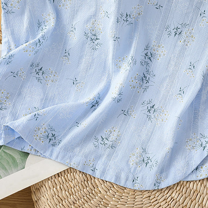 Buddha Stones Retro Printing Floral Plant Pattern Chinese Frog-Button Design Women's Cotton Sleeveless Vest - image 26