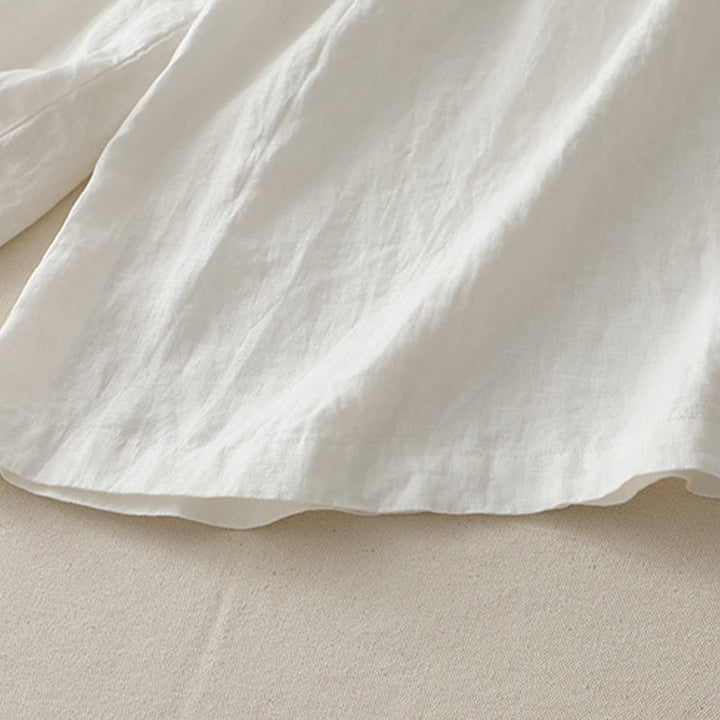 Buddha Stones Casual Plain Tucker Pleats Elastic Women's Polyester Wide Leg Pants With Pockets - image 8