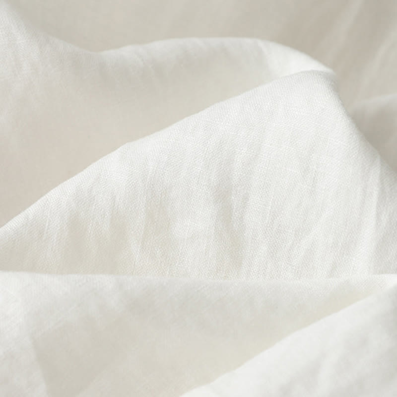 Buddha Stones Casual Plain Tucker Pleats Elastic Women's Polyester Wide Leg Pants With Pockets - image 7