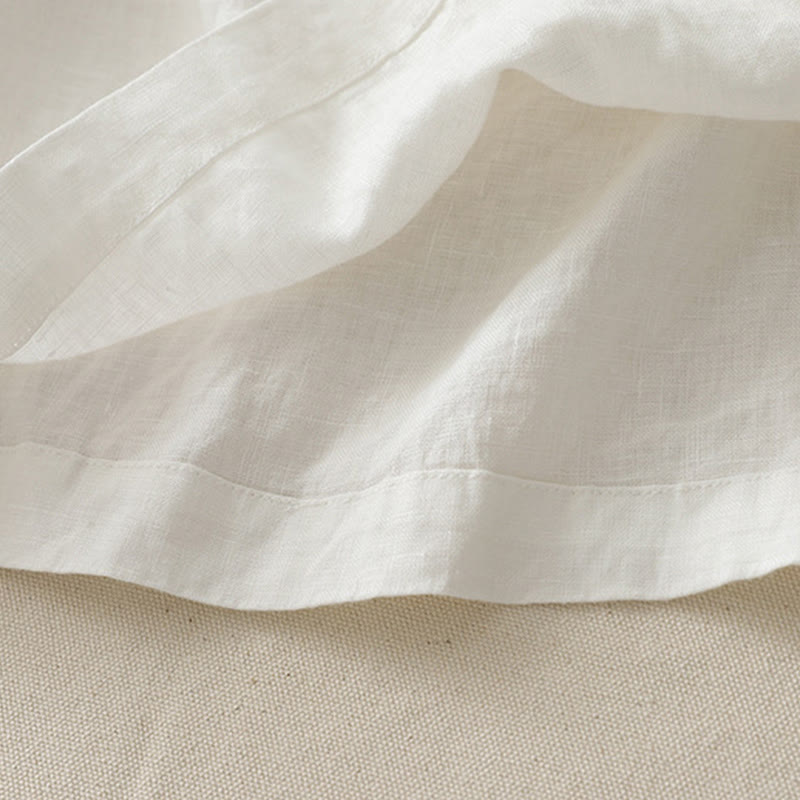 Buddha Stones Casual Plain Tucker Pleats Elastic Women's Polyester Wide Leg Pants With Pockets - image 10